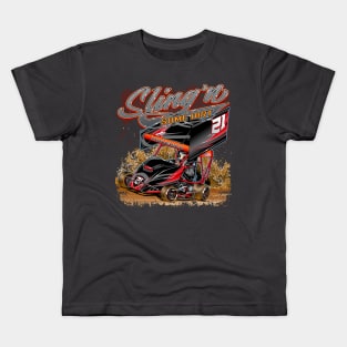 Sling'n some dirt kage kart go karts Kids T-Shirt